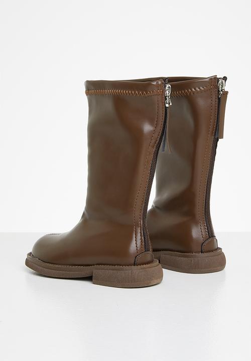 Pop Candy - Girls faux leather boots - brown