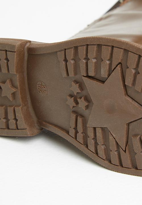 Pop Candy - Girls faux leather boots - brown