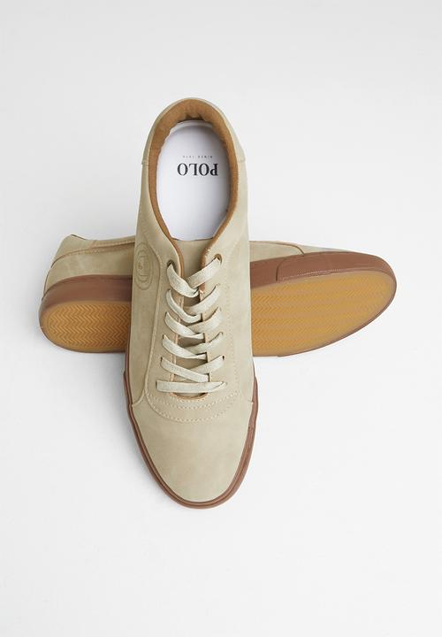 POLO - Gumsole crest trainer - stone
