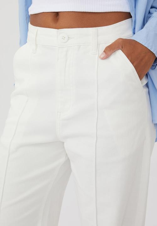 Cotton On - Carter wide leg pant - chalk white