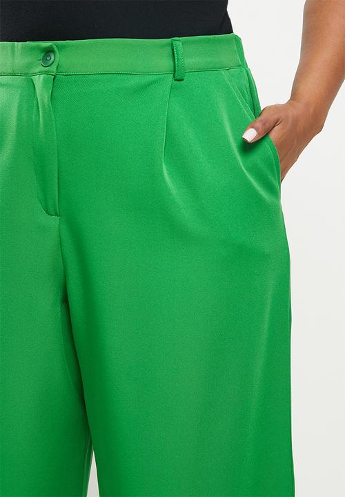 Me&B - Plus flare high waist trousers - emerald