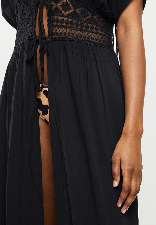 dailyfriday - Long bohemian kaftan - black