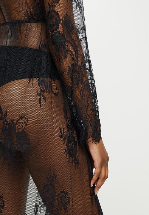dailyfriday - Boho lace kaftan - black