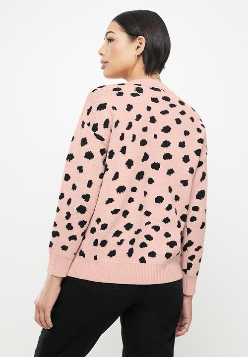 Stella Morgan - Statement spotted jersey - pink