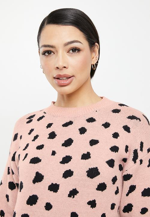 Stella Morgan - Statement spotted jersey - pink