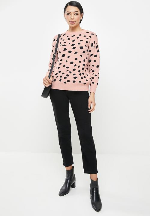 Stella Morgan - Statement spotted jersey - pink