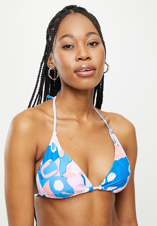 dailyfriday - Triangle bikini set - blue abstract print