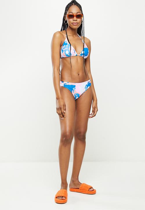 dailyfriday - Triangle bikini set - blue abstract print