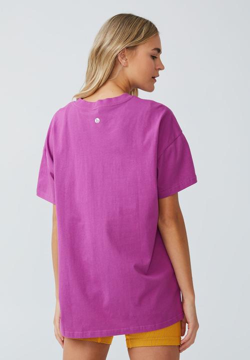 Cotton On - Oversized active tshirt - dark magenta/aerobics
