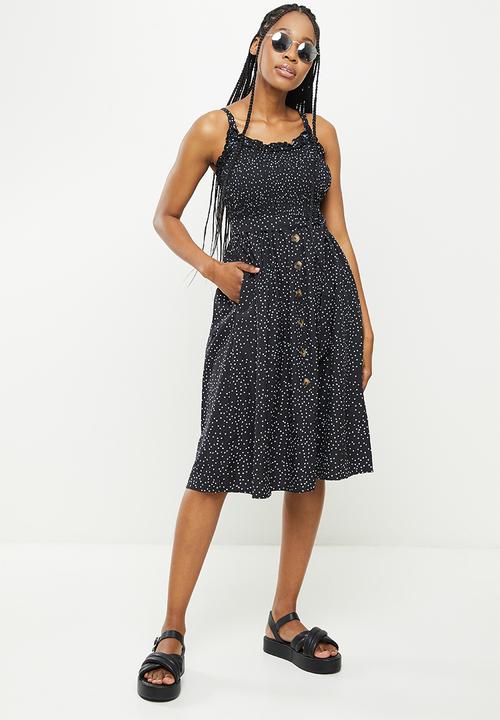 dailyfriday - Button down sleeveless dress - black