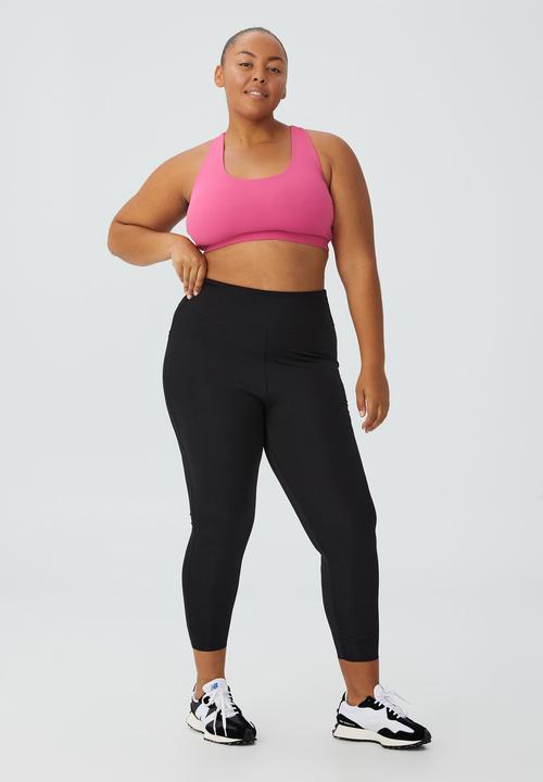 Cotton On - Curve active strappy sports crop - pink