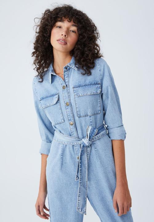 Cotton On - Boiler suit - mid wash