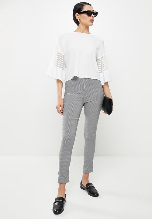 Koton - Frilled crew neck blouse - ecru