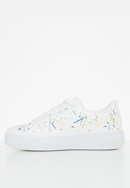 Superbalist - Zuri splatter court sneaker - white
