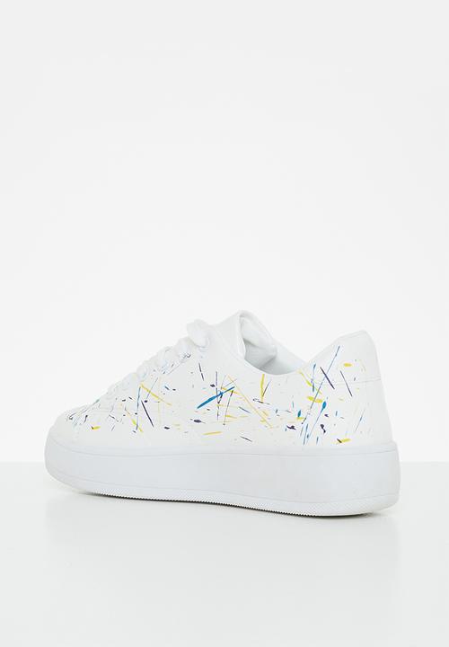 Superbalist - Zuri splatter court sneaker - white