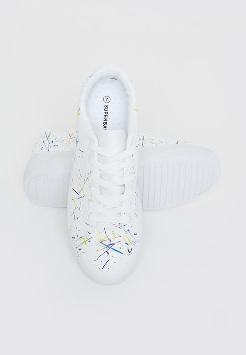 Superbalist - Zuri splatter court sneaker - white
