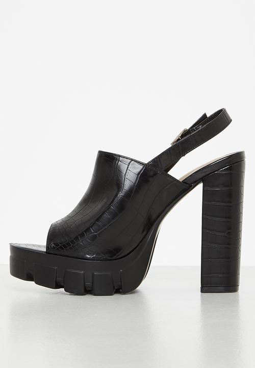 Rock & Co - Movida 2 slingback block heel - black