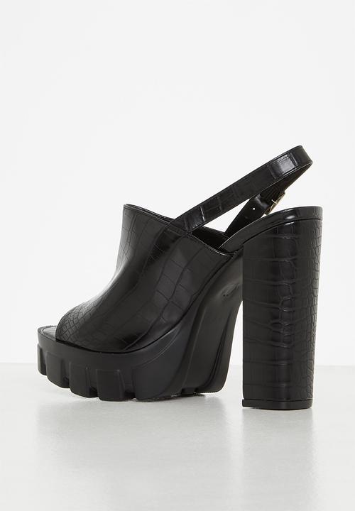 Rock & Co - Movida 2 slingback block heel - black