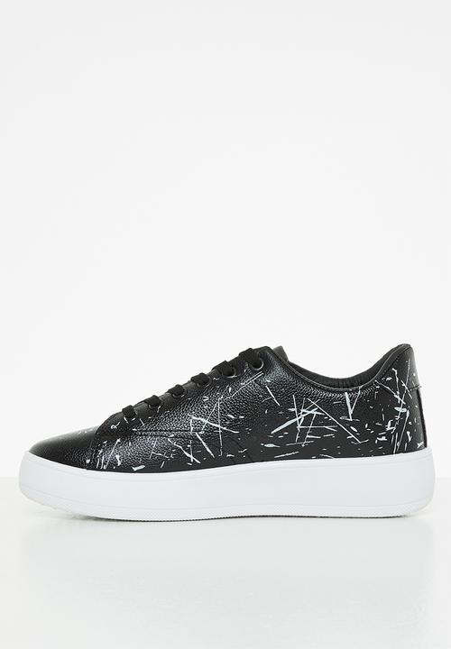 Superbalist - Zuri splatter court sneaker - black