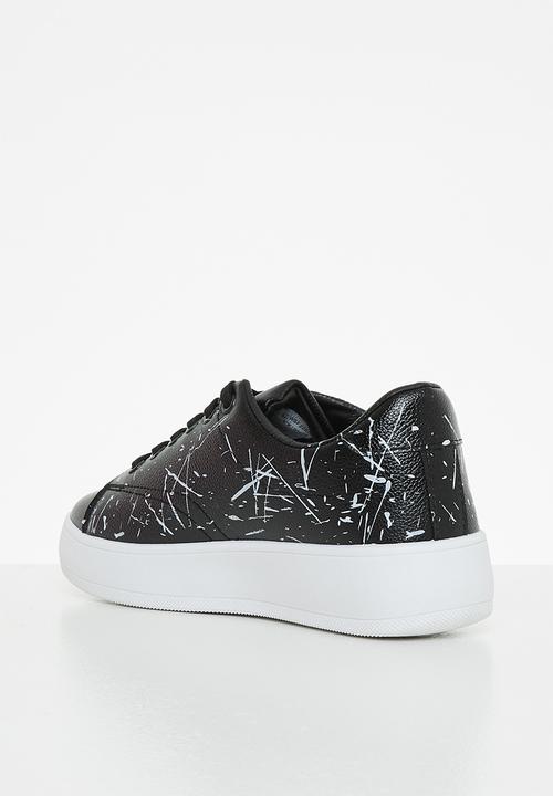 Superbalist - Zuri splatter court sneaker - black