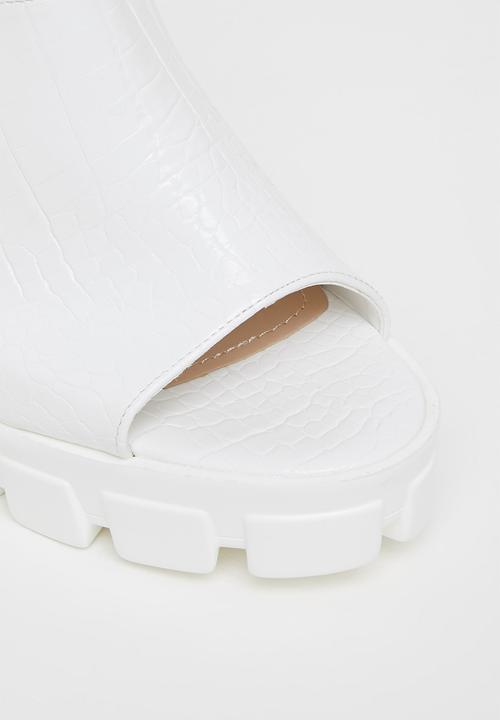 Rock & Co - Movida 2 slingback block heel - white