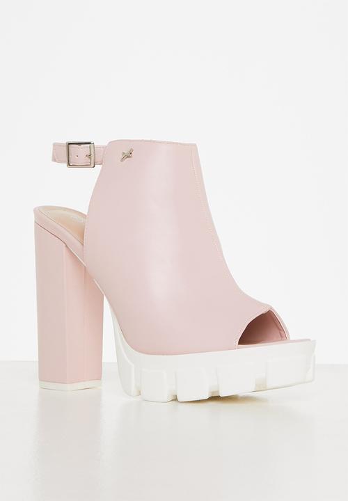 Rock & Co - Onyx 1 ankle tie block heel - pink