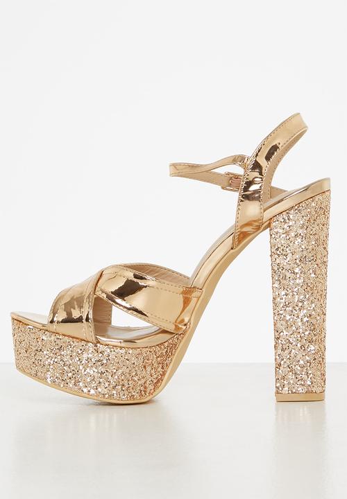 Rock & Co - Grand 1 ankle tie platform heel - rose gold