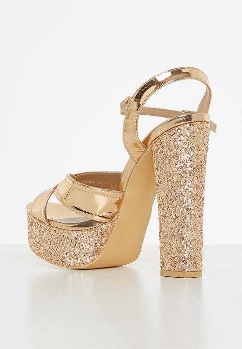 Rock & Co - Grand 1 ankle tie platform heel - rose gold