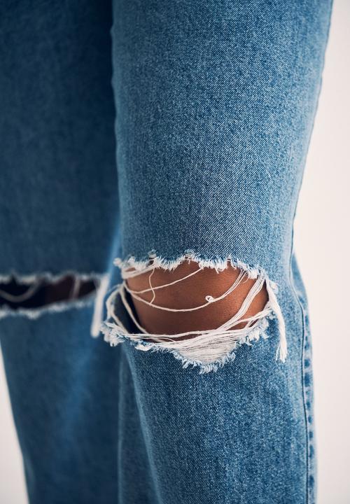 Cotton On - Curve loose straight jean - offshore blue rip