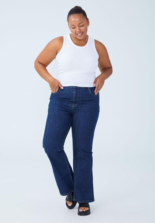 Cotton On - Curve original flare jean - rinse