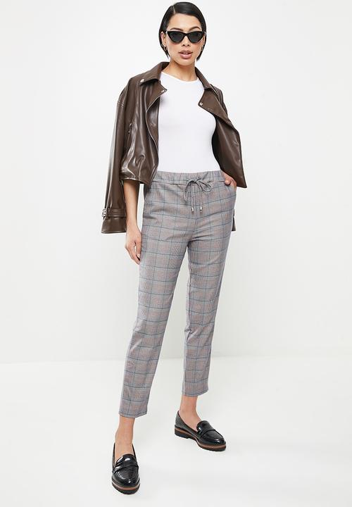 Koton - Medium rise tie waist pocket detailed trousers - navy