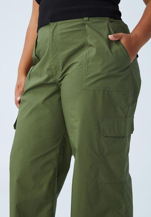 Cotton On - Curve scout cargo pant - khaki green