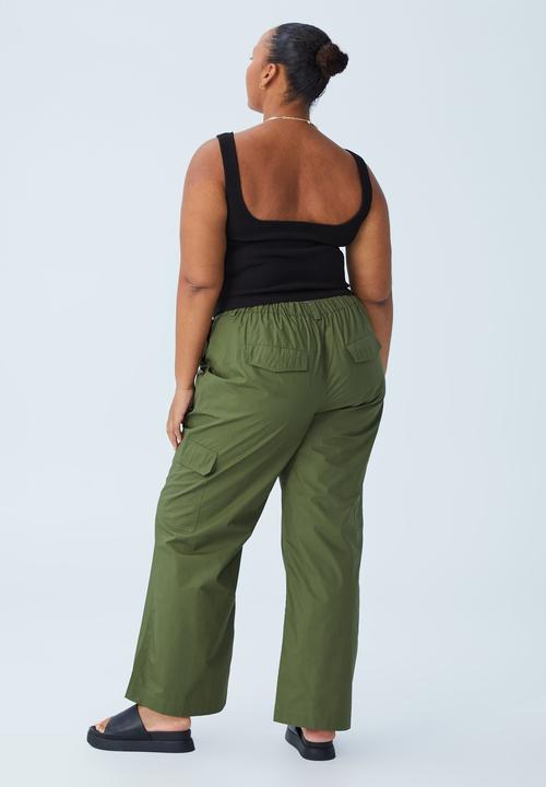 Cotton On - Curve scout cargo pant - khaki green