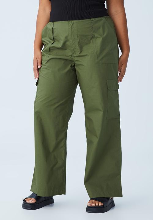 Cotton On - Curve scout cargo pant - khaki green