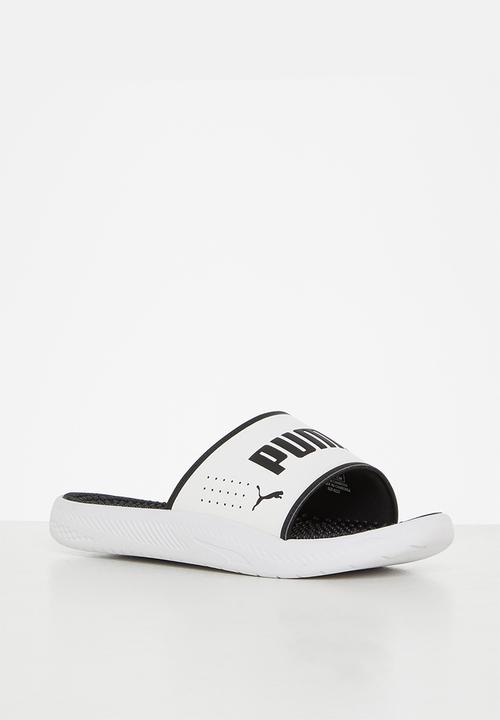 PUMA - Softride slide massage - puma white & puma black