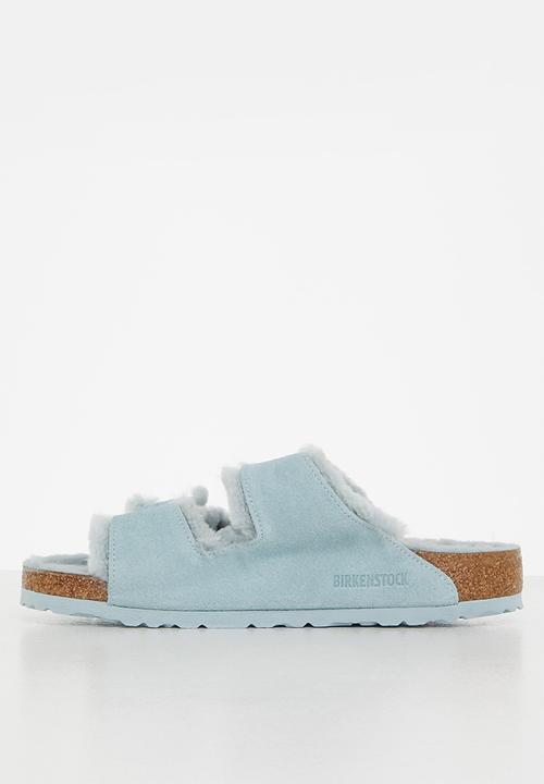 Birkenstock - Arizona suede leather/fur regular - light blue