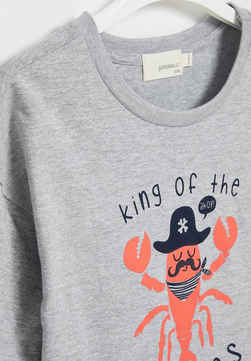 Superbalist Kids - Younger boys oversized boxy tee - grey melange
