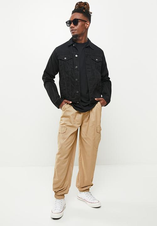 basicthread - Slim fit cuffed chino - tan