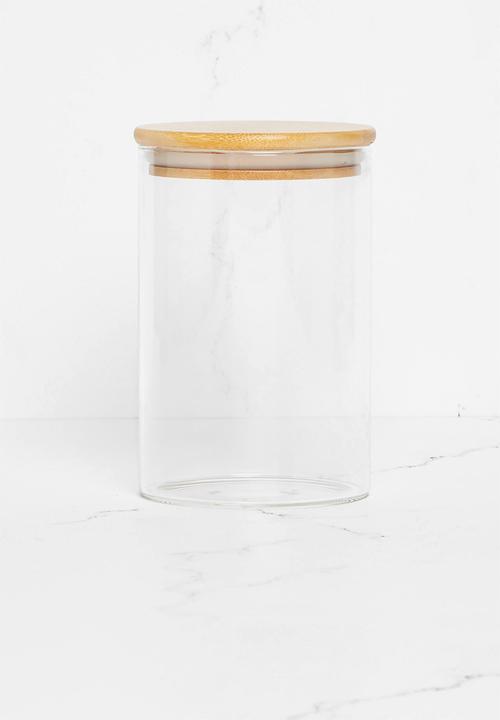 Sixth Floor - Glass & bamboo jar set - 6pc