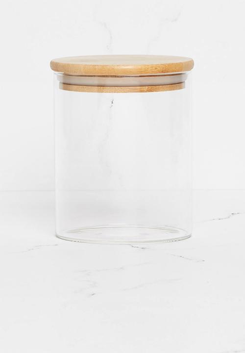 Sixth Floor - Glass & bamboo jar set - 6pc