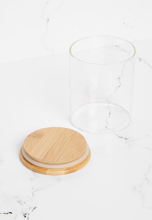 Sixth Floor - Glass & bamboo jar set - 6pc