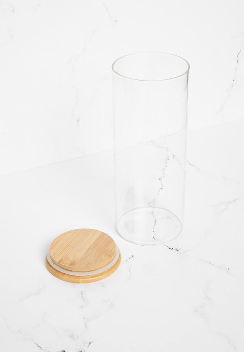 Sixth Floor - Glass & bamboo jar set - 6pc