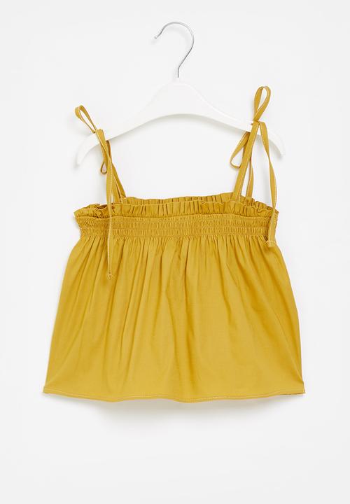 Superbalist Kids - Summer top with shirring detail - yellow