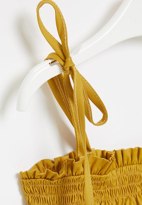 Superbalist Kids - Summer top with shirring detail - yellow