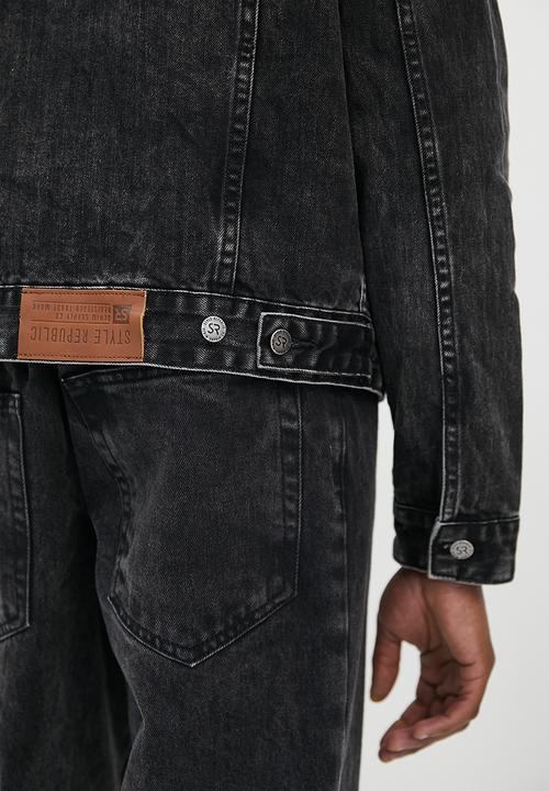 STYLE REPUBLIC - Denim trucker jacket - black acid wash