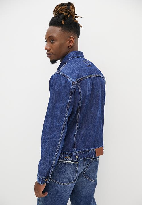 STYLE REPUBLIC - Denim trucker jacket - dk blue acid wash