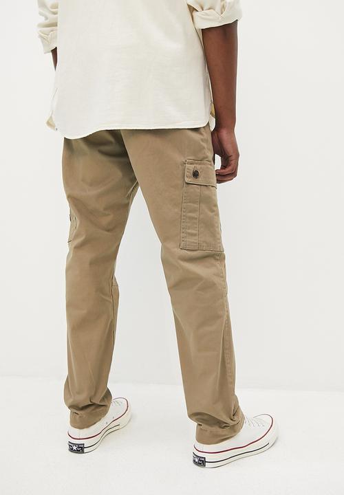 STYLE REPUBLIC - Slim tapered elastic cargo pant - taupe