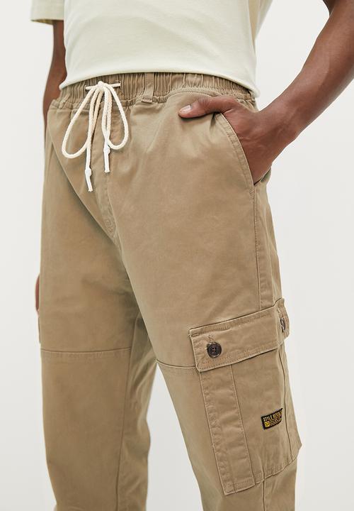 STYLE REPUBLIC - Slim tapered elastic cargo pant - taupe