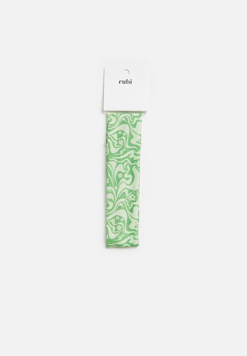 Rubi - Sadie soft headband - green warped daisy