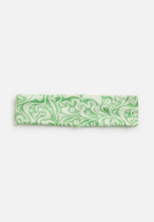 Rubi - Sadie soft headband - green warped daisy